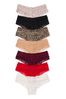 Victoria's Secret Black/Leopard/Red/Nude/Pink/White Cheeky Knickers Multipack