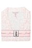 Victoria's Secret Pink White Leopard Flannel Long Pyjamas