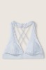 Victoria's Secret PINK Hydrangea Blue Lace Strappy Back Halterneck Bralette