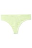 Victoria's Secret New Reed Green Seamless Knit Pop Trim Thong Panty