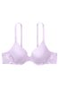 Victoria's Secret Orchid Bloom Purple Lace Trim Lightly Lined Full Cup Bra