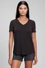 Black Luxe Short Sleeve V-Neck T-Shirt