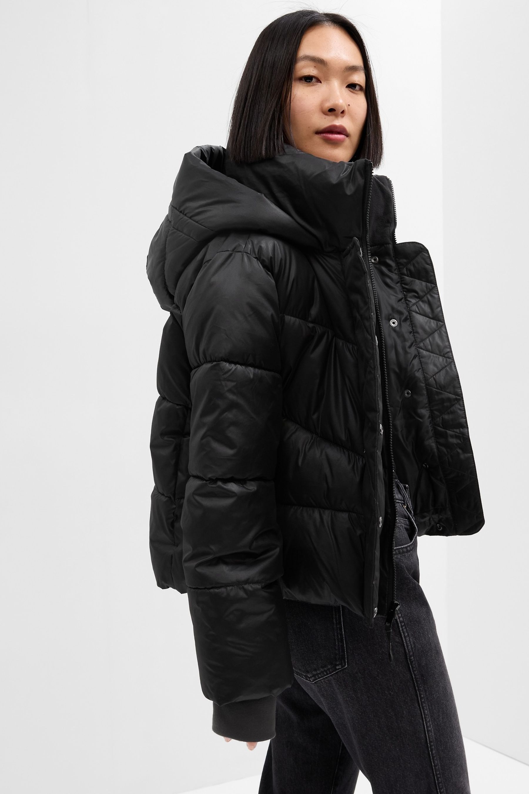 Buy Gap Cropped ColdControl Max Puffer Coat from the Gap online shop