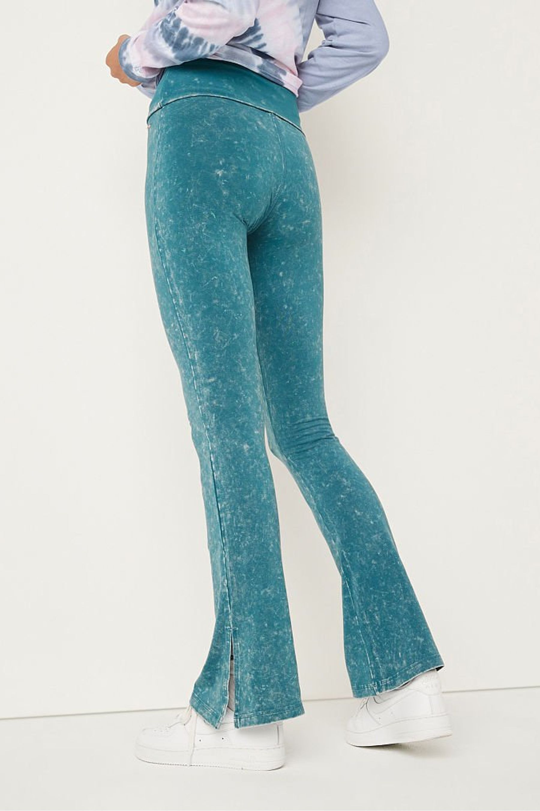 Victoria's Secret PINK Cotton Fold Over Yoga Leggings Victoria's