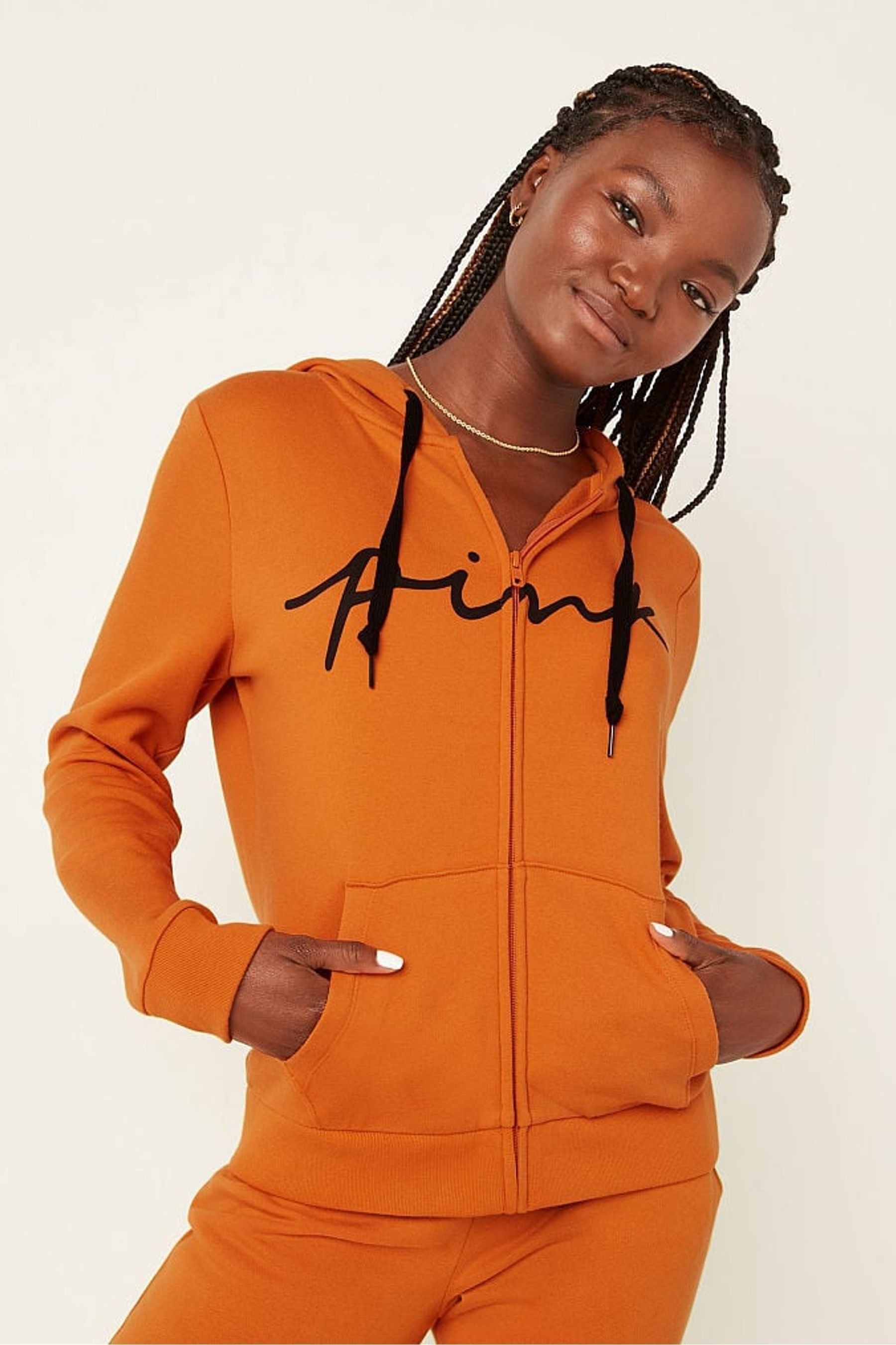 Buy Victoria's Secret PINK Fleece Zip Up Perfect Hoodie from the