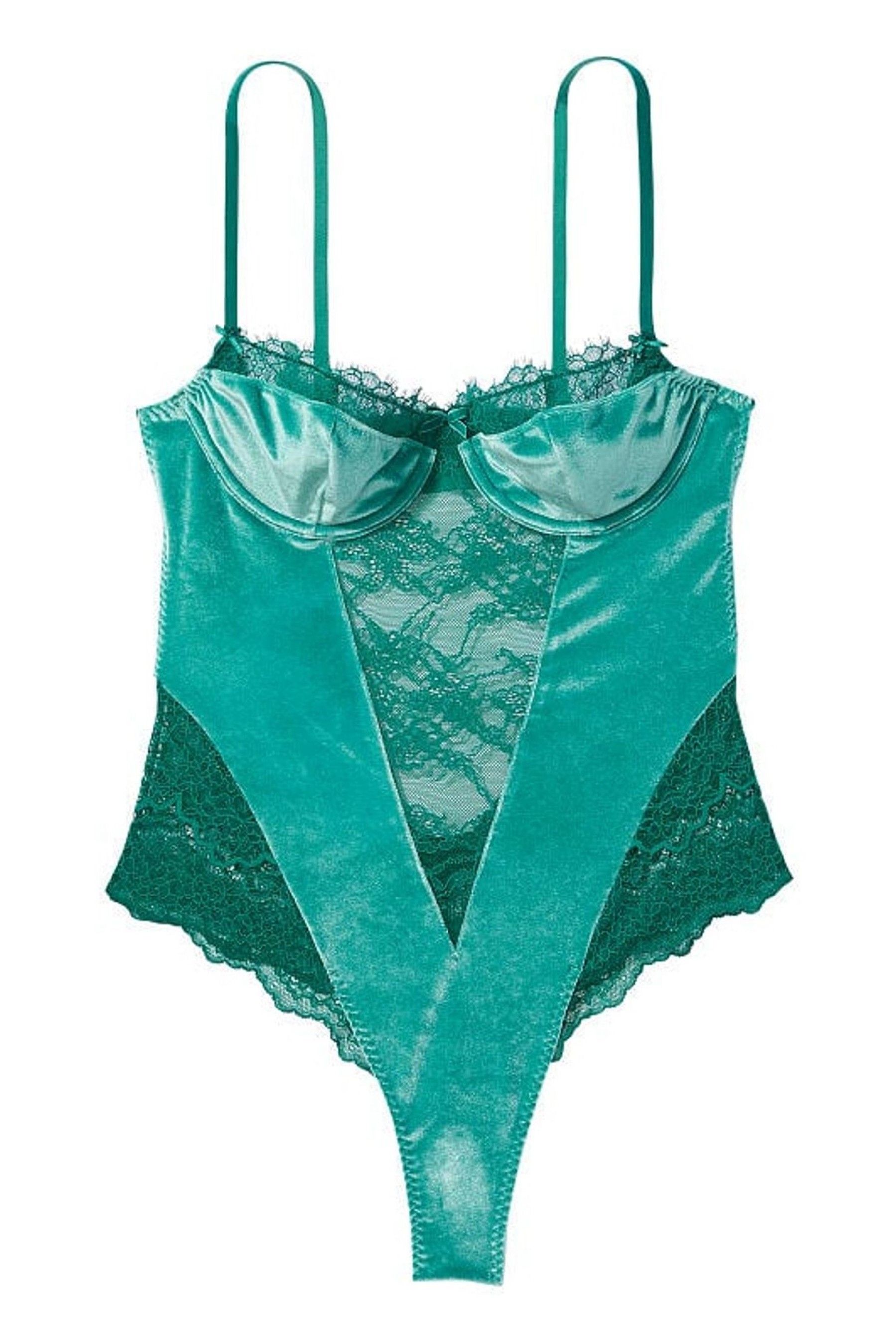 Buy Victoria's Secret Wicked Unlined Velvet Balcony Bodysuit from the ...