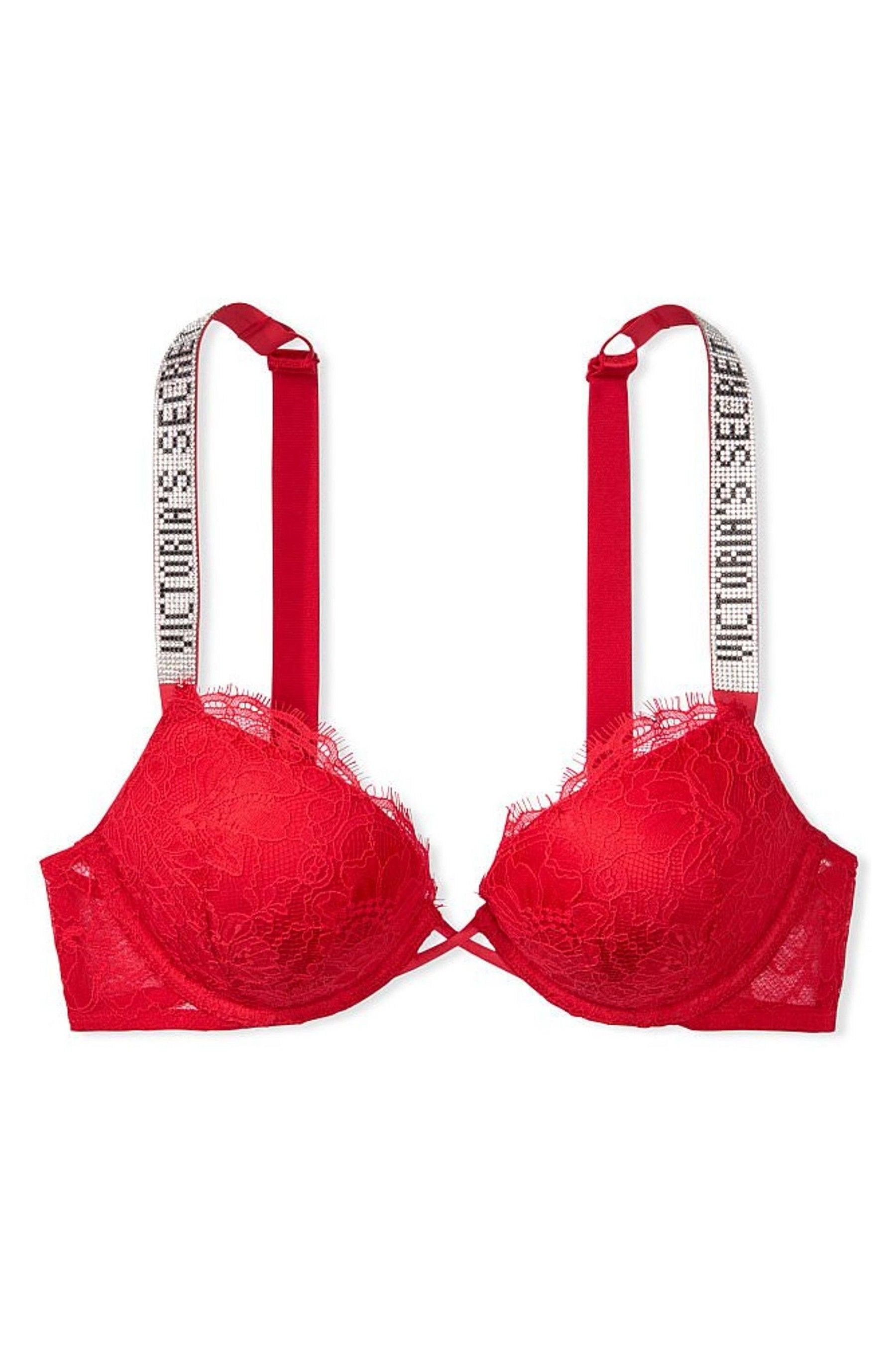 Victoria's Secret Shine Strap Add 2 Cups Push Up Bombshell Bra