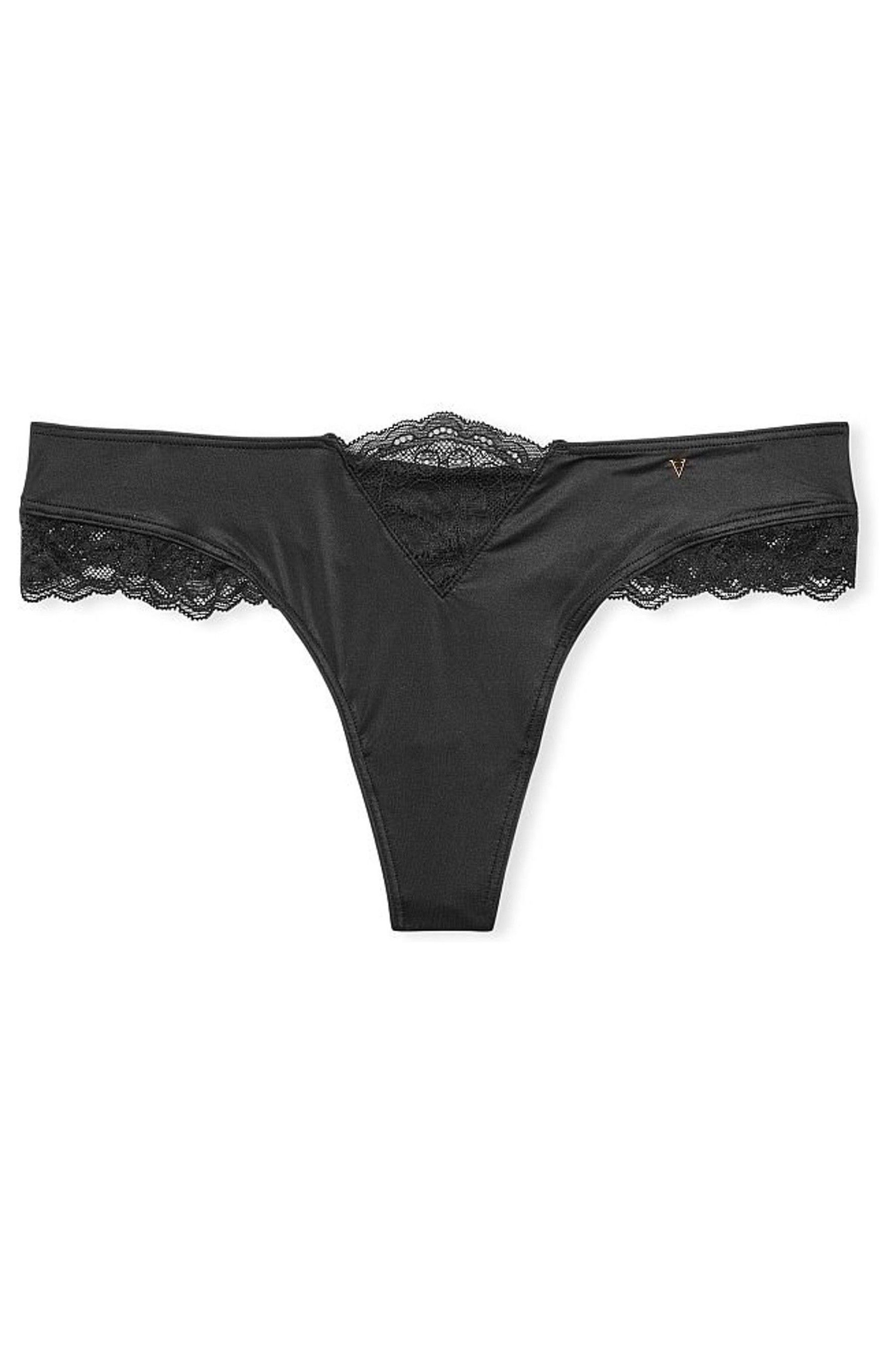 Buy Victoria's Secret Lace Thong Knickers from the Victoria's Secret UK ...