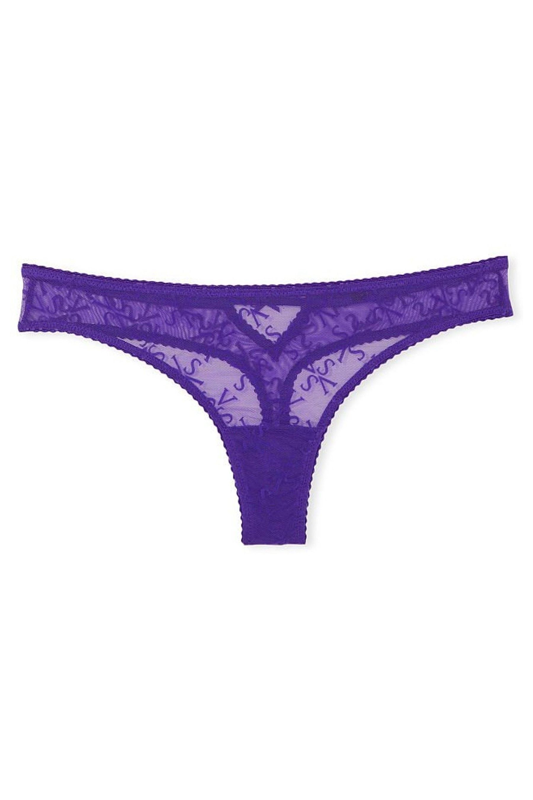 Buy Victoria's Secret Logo Mesh Thong Knickers from the Victoria's