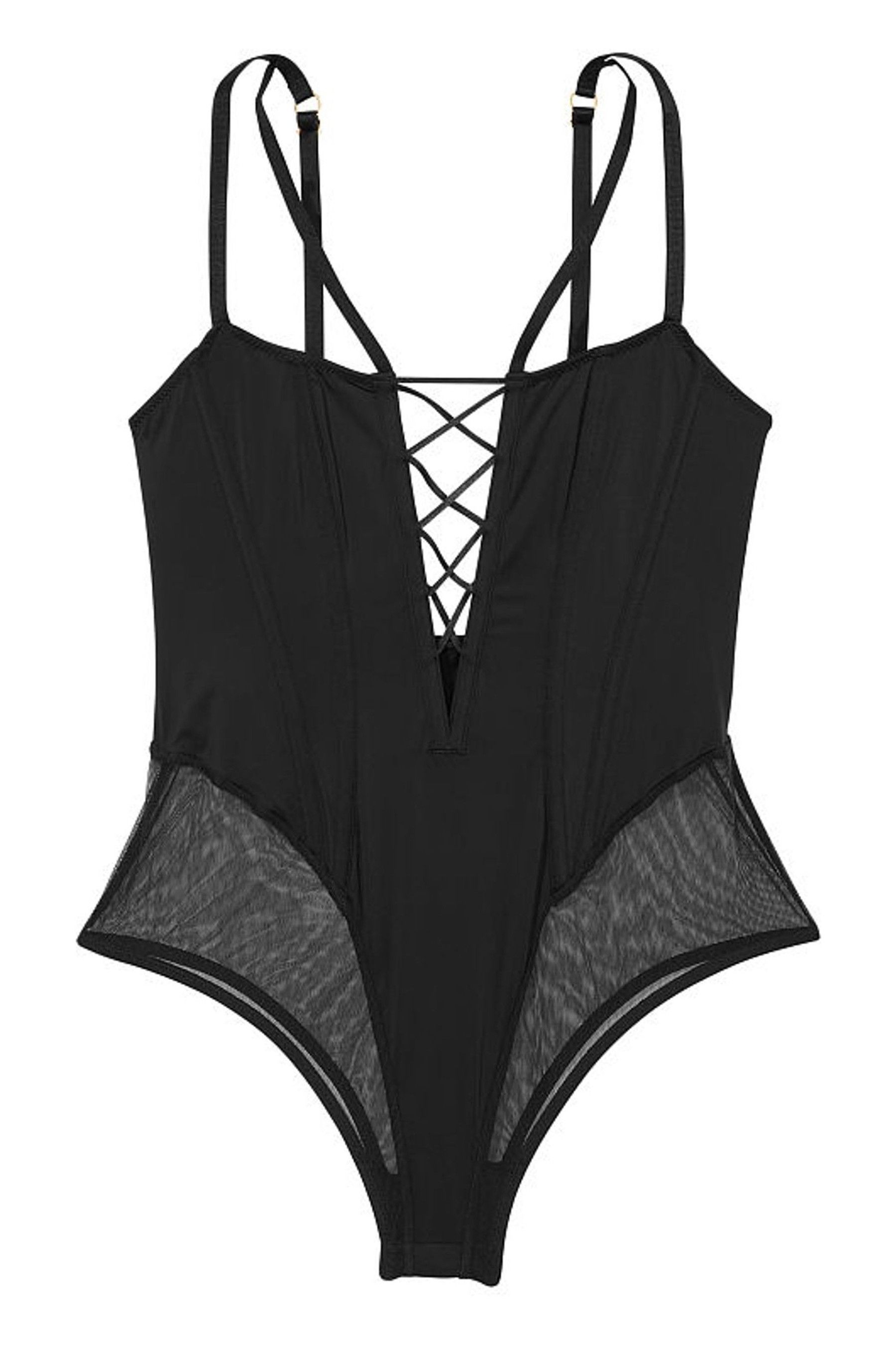 Buy Victoria's Secret Lace Up Corset Bodysuit from the Victoria's