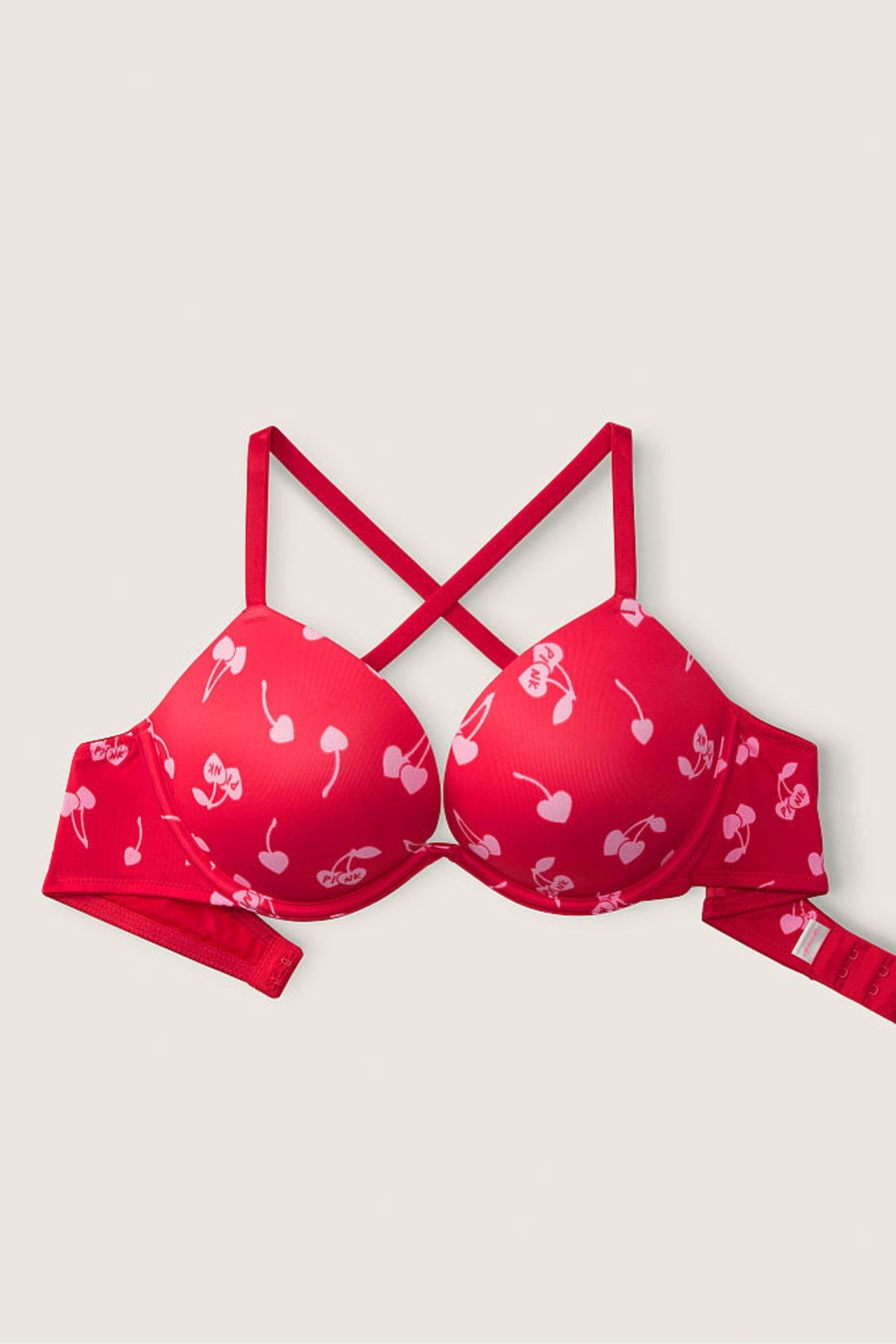 Victoria's Secret PINK Add 2 Cups Smooth Shine Strap Push Up TShirt