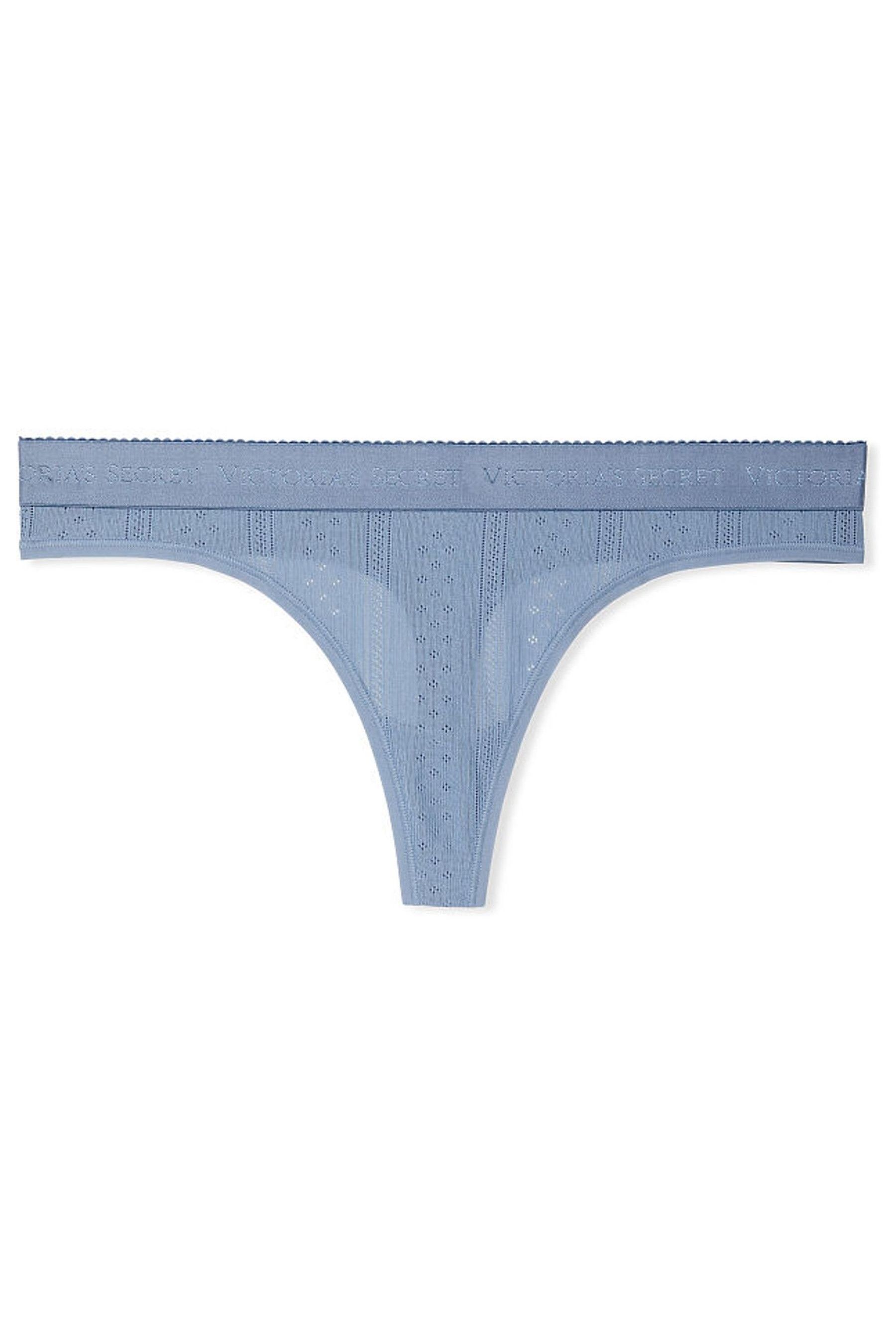 Buy Victoria's Secret Logo Waist Pointelle Thong Knickers from the ...