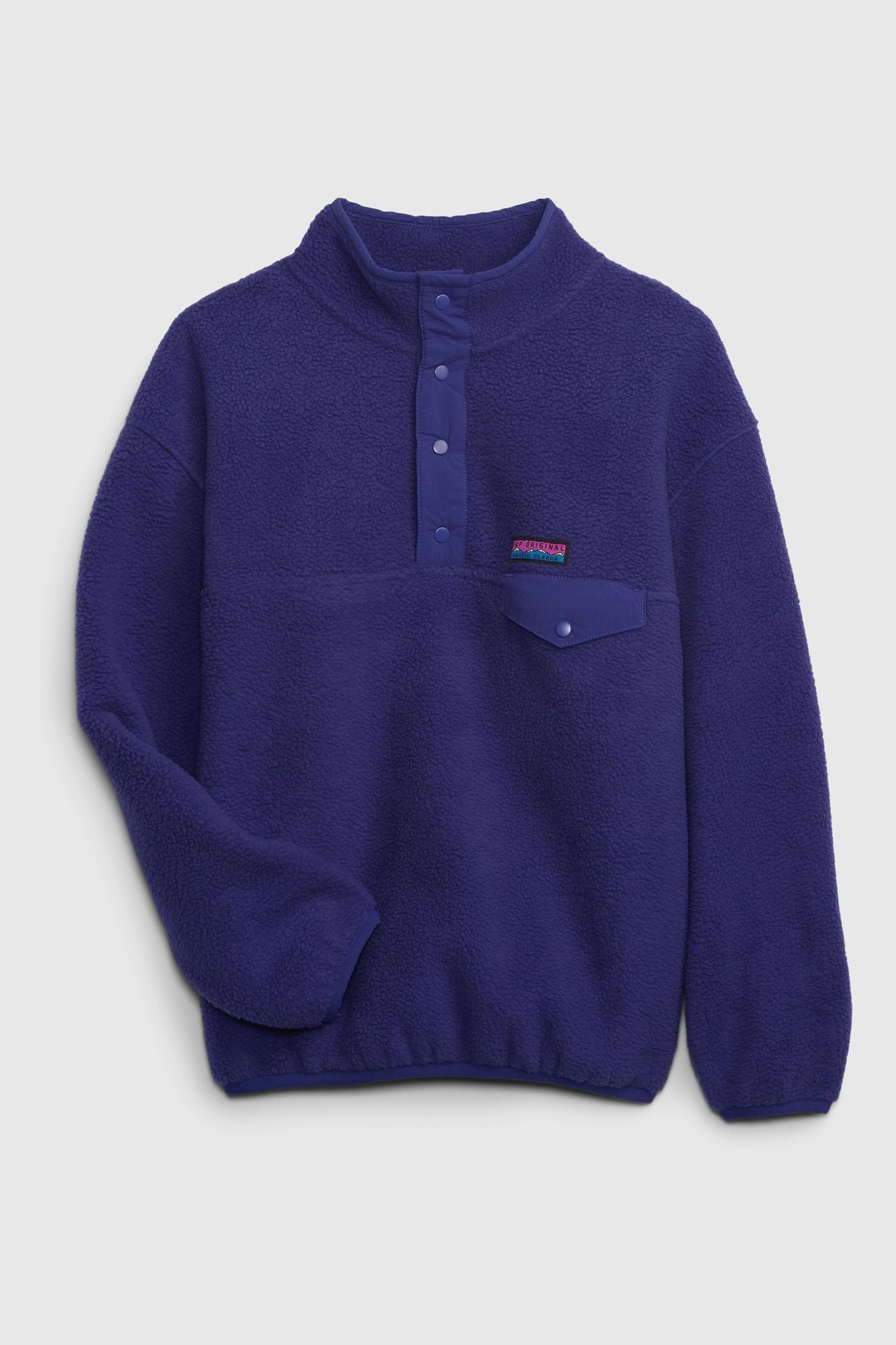 Vintage Poly Fleece Knit Mockneck Pullover