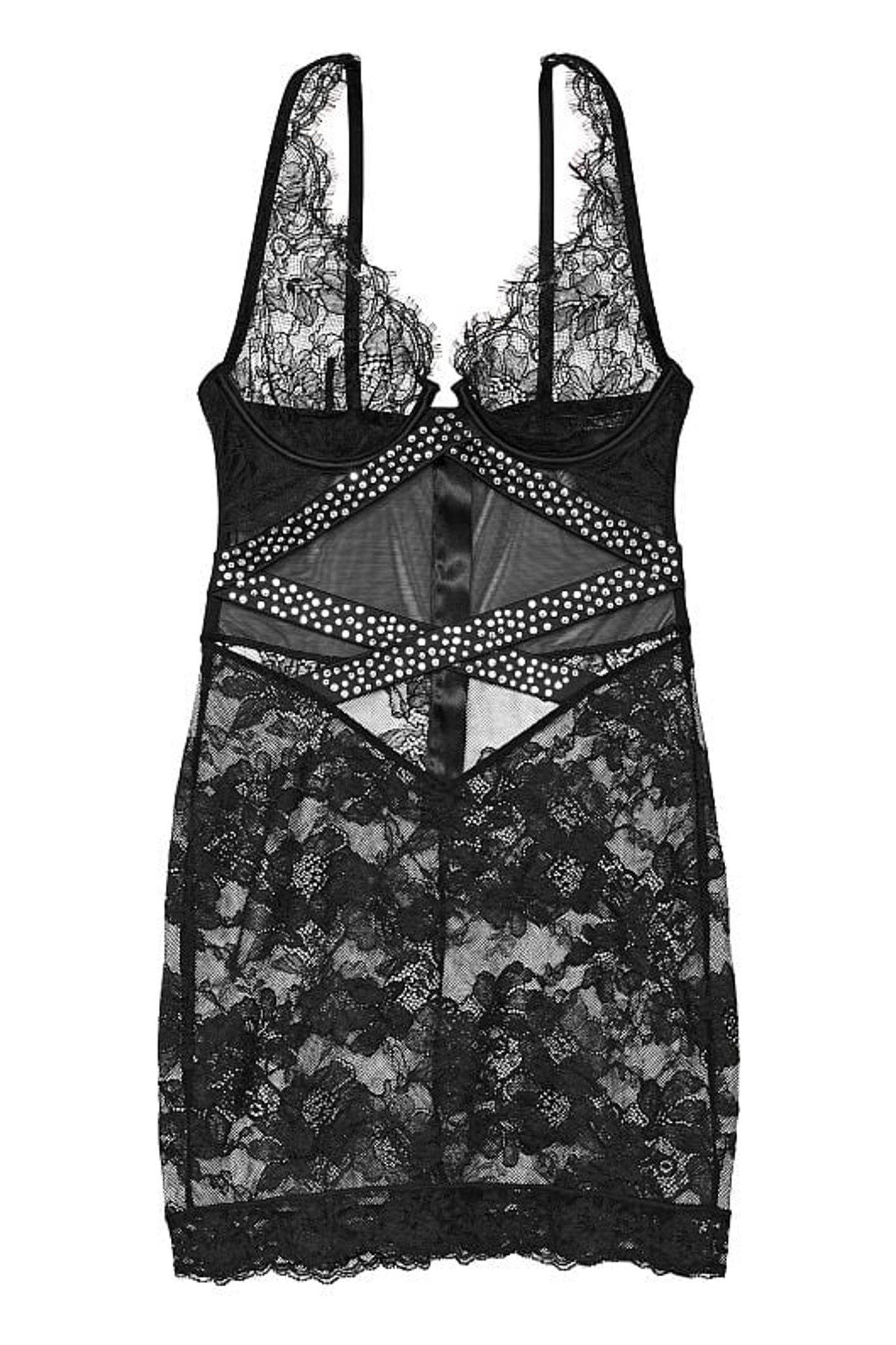Buy Victoria's Secret Lace Shine Detail Slip Dress from the Victoria's ...
