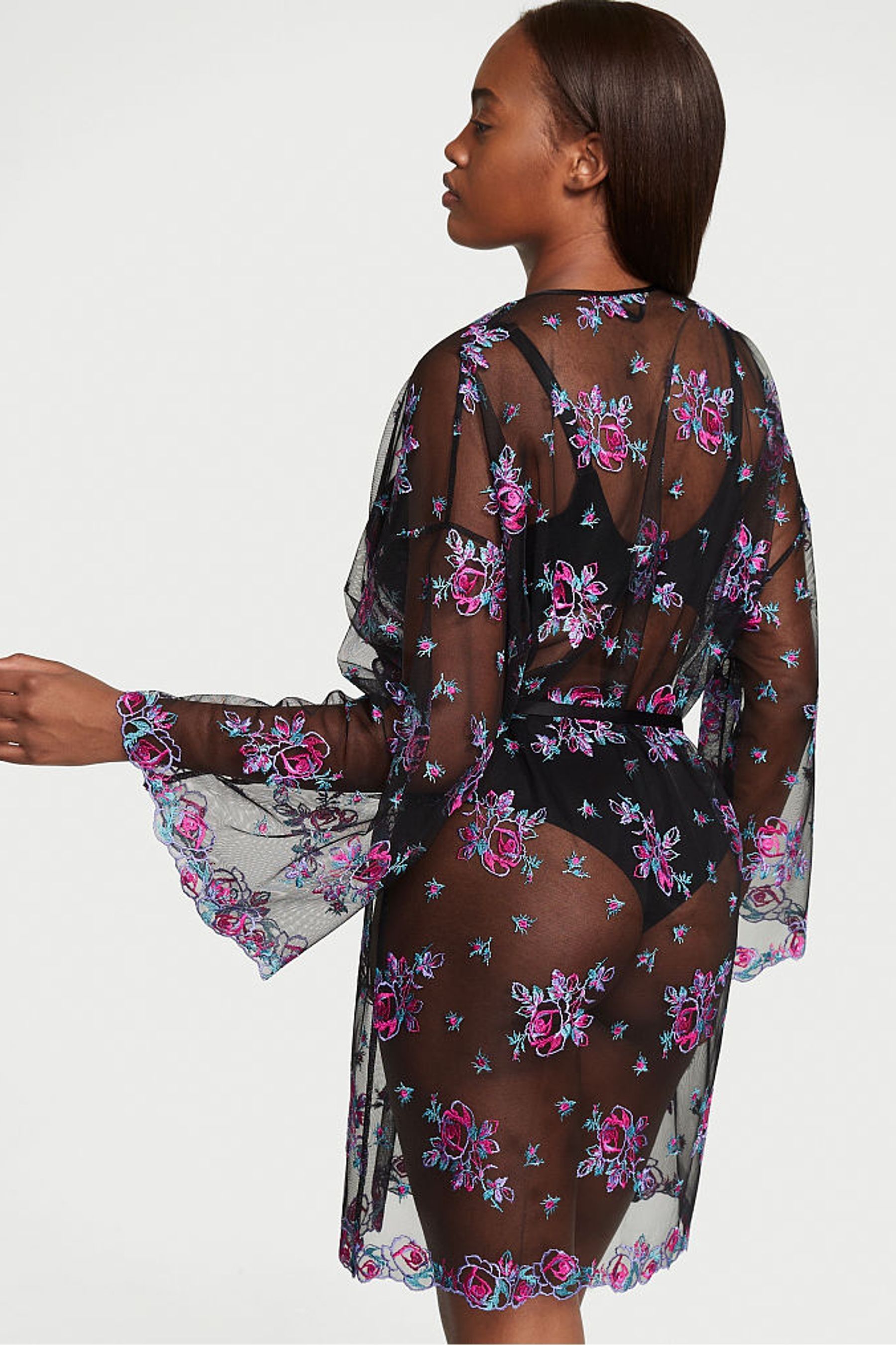 Robe Légère Victoria's Secret Style Couverture - Imprimé Fleuri Lilas - Taille XS/S - Occasion Très Bon état