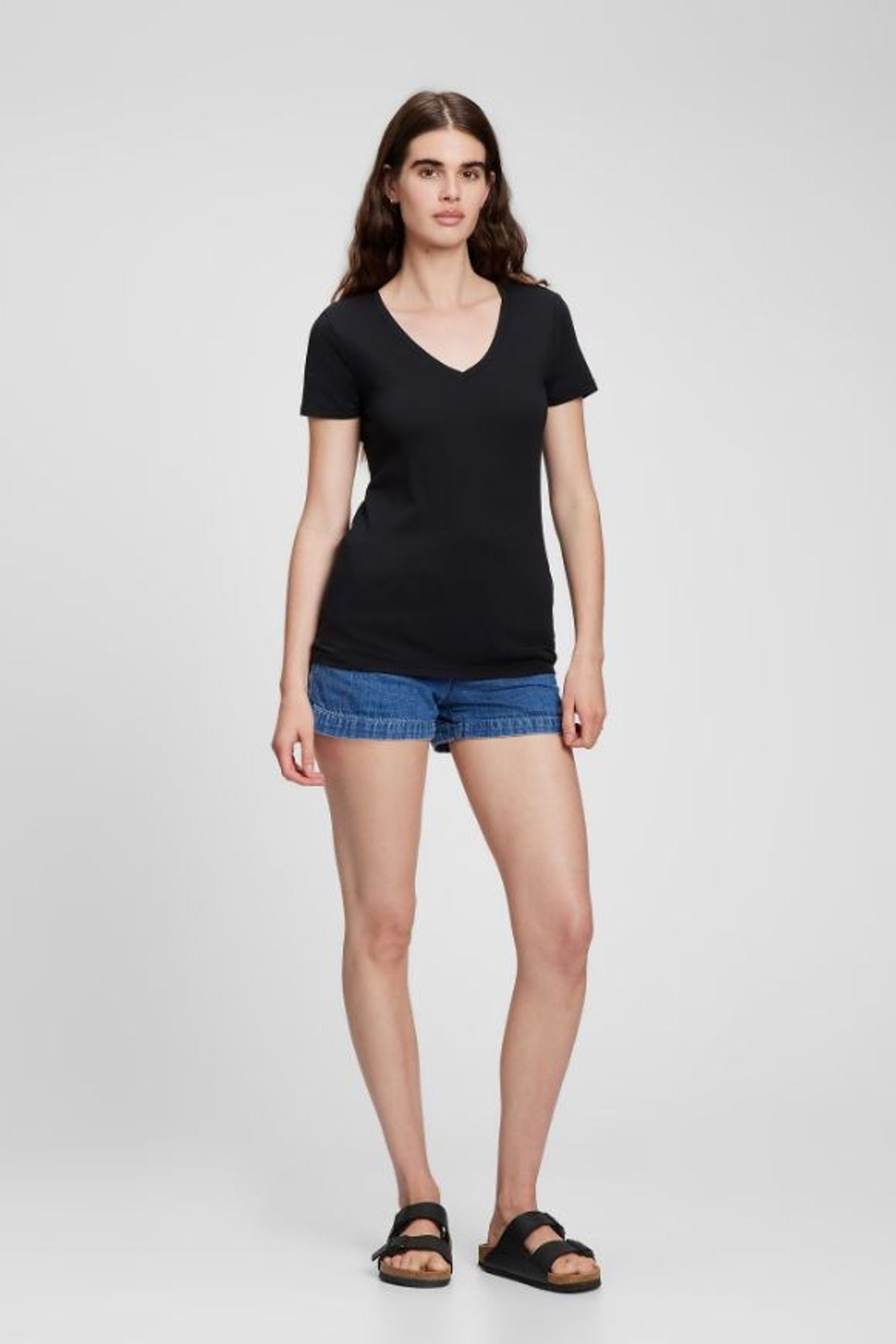 Buy Black/White Favourite Short Sleeve V-Neck T-Shirt 2-Pack from the ...