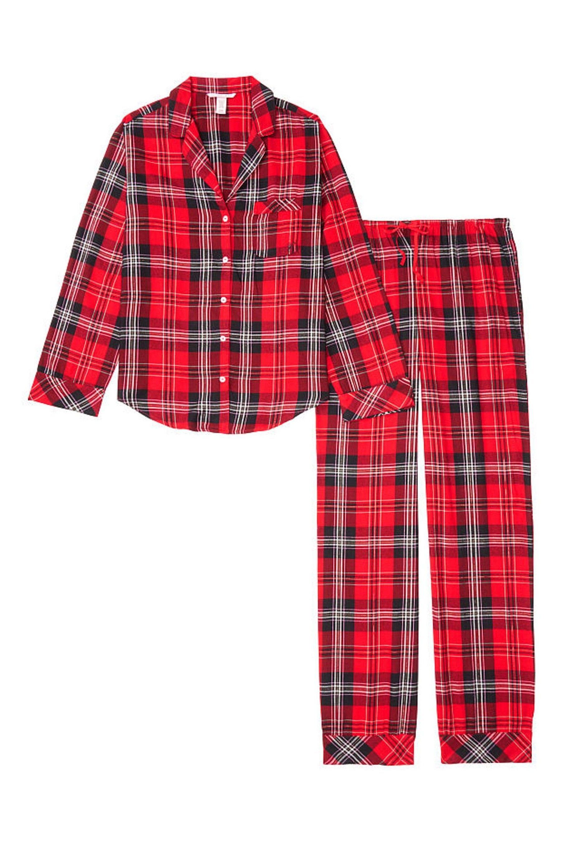 Buy Victoria's Secret Flannel Long Pyjamas from the Victoria's Secret ...