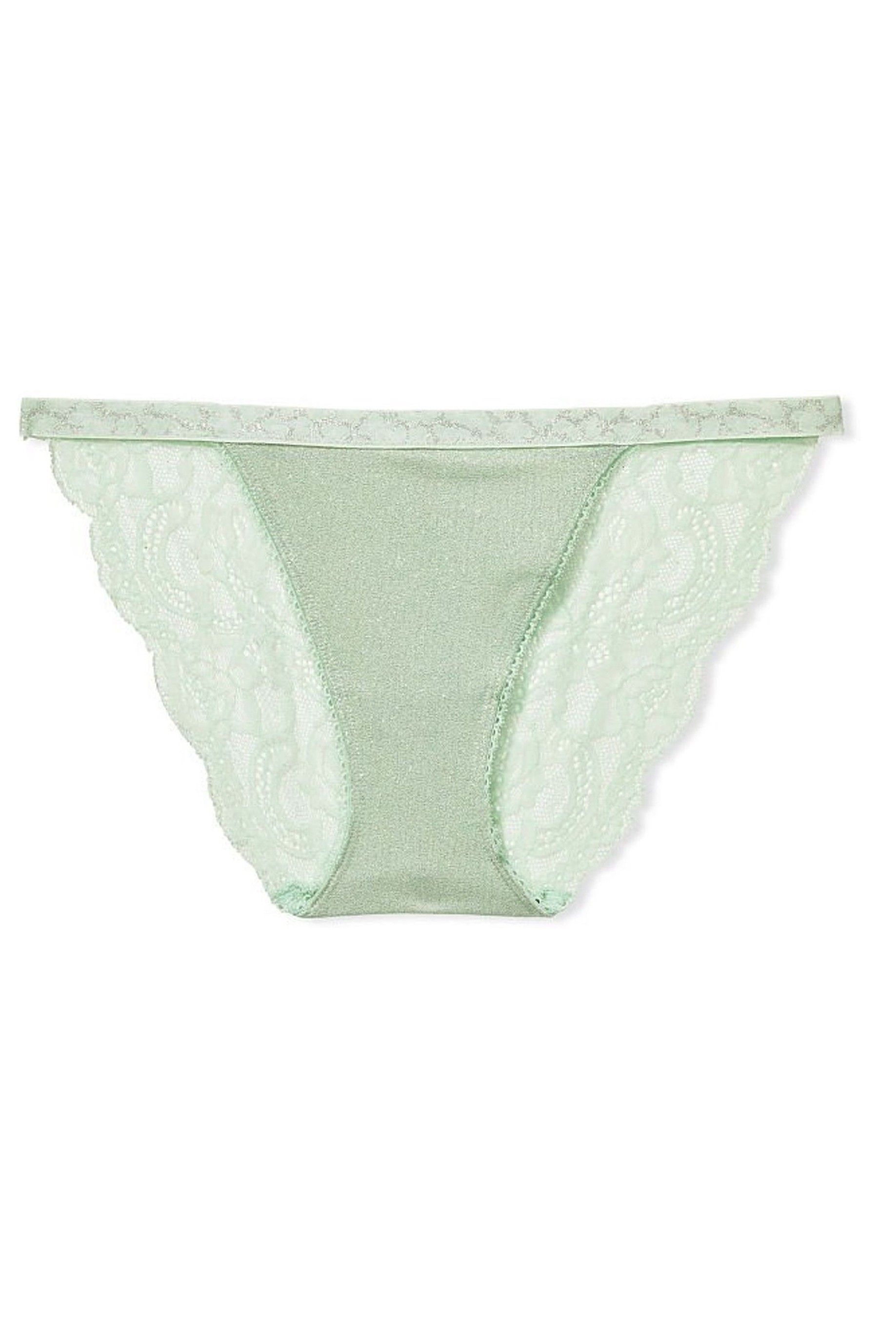 Buy Victoria's Secret Cotton Shine Lace Back Bikini Panty from the ...