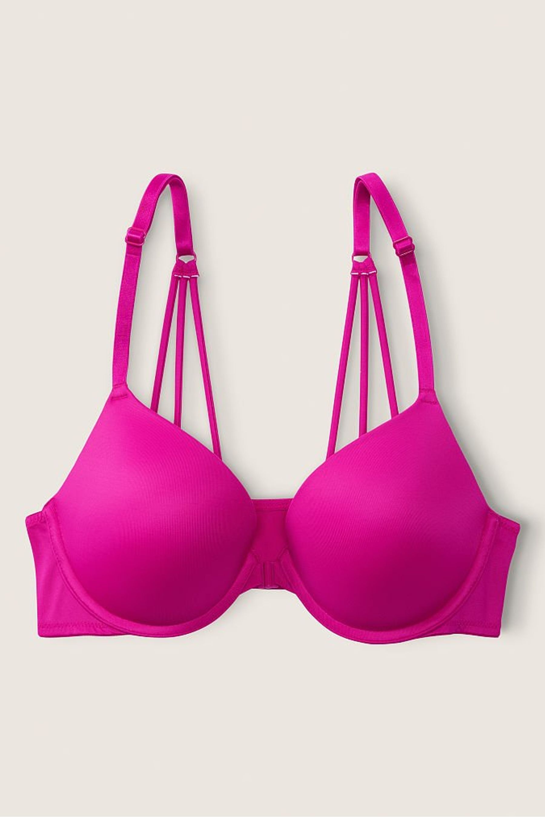 Victorias Secret Pink Smooth Front Fastening Push Up T Shirt Bra Victorias Secret Ireland 