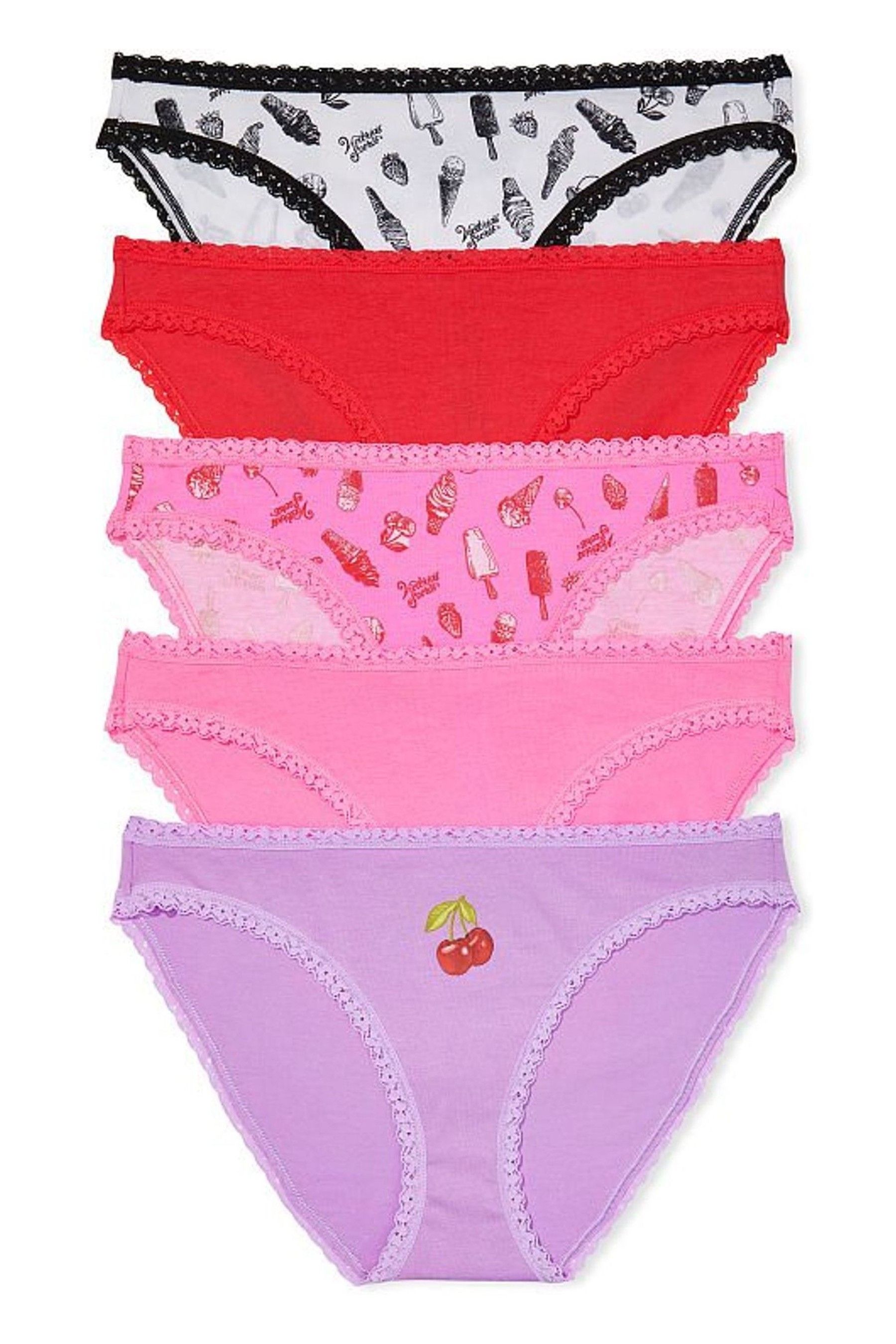 Victoria's Secret Pack Stretch Cotton Bikini Panties in Ice Cream