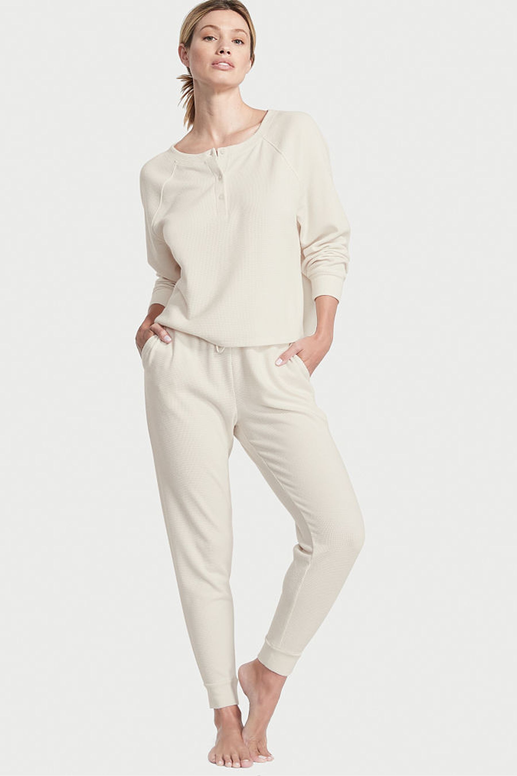 Buy Victoria's Secret Waffle Lounge Jogger Set from the Victoria's ...