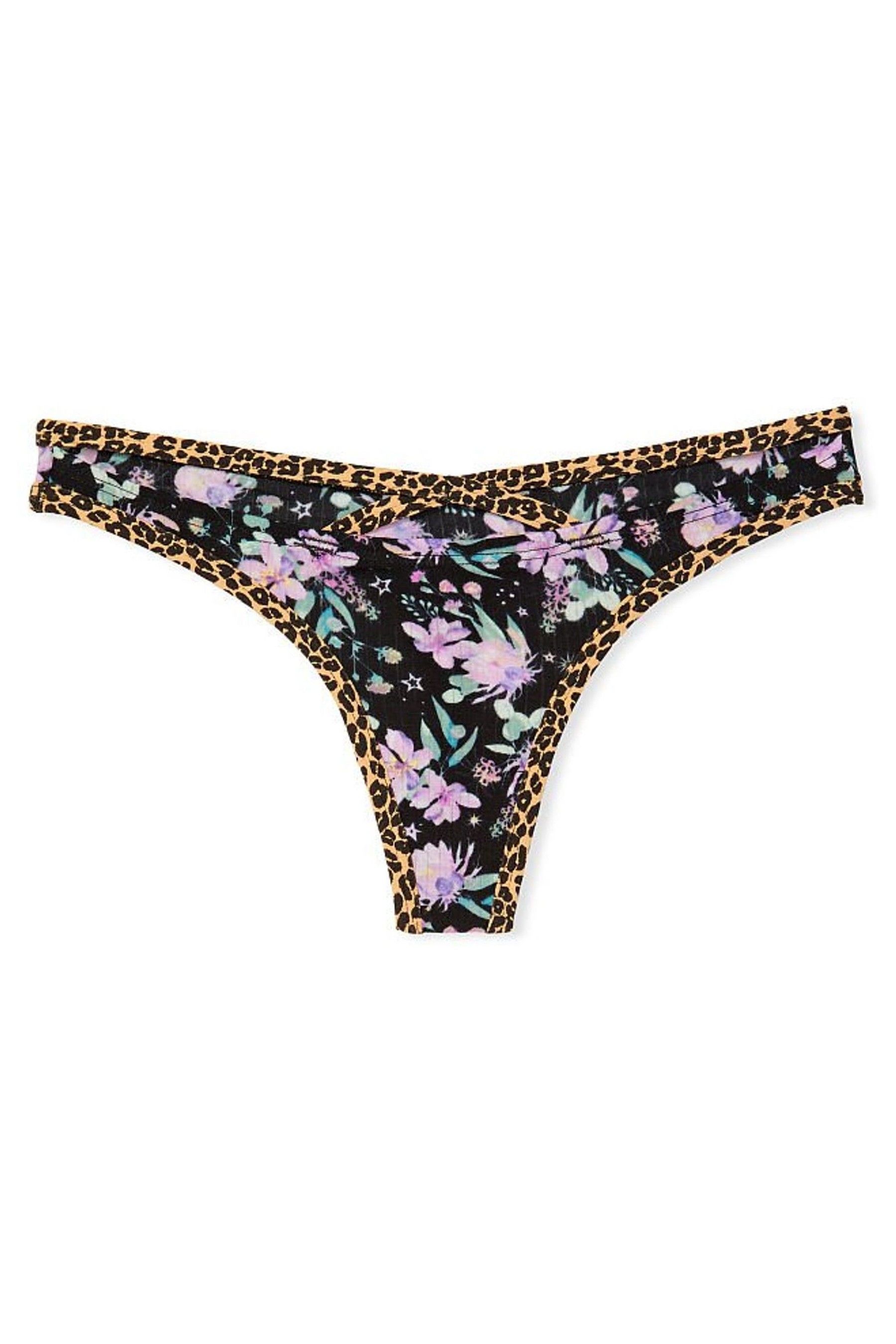 Buy Victoria's Secret Stretch Cotton Strappy Details Thong Knickers ...