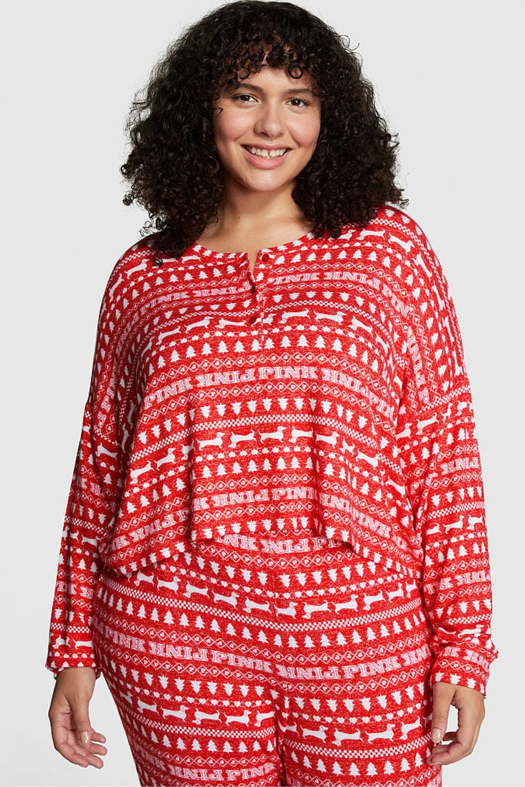 Buy Victoria's Secret PINK Cosy Long Sleeve Sleep Shirt from the