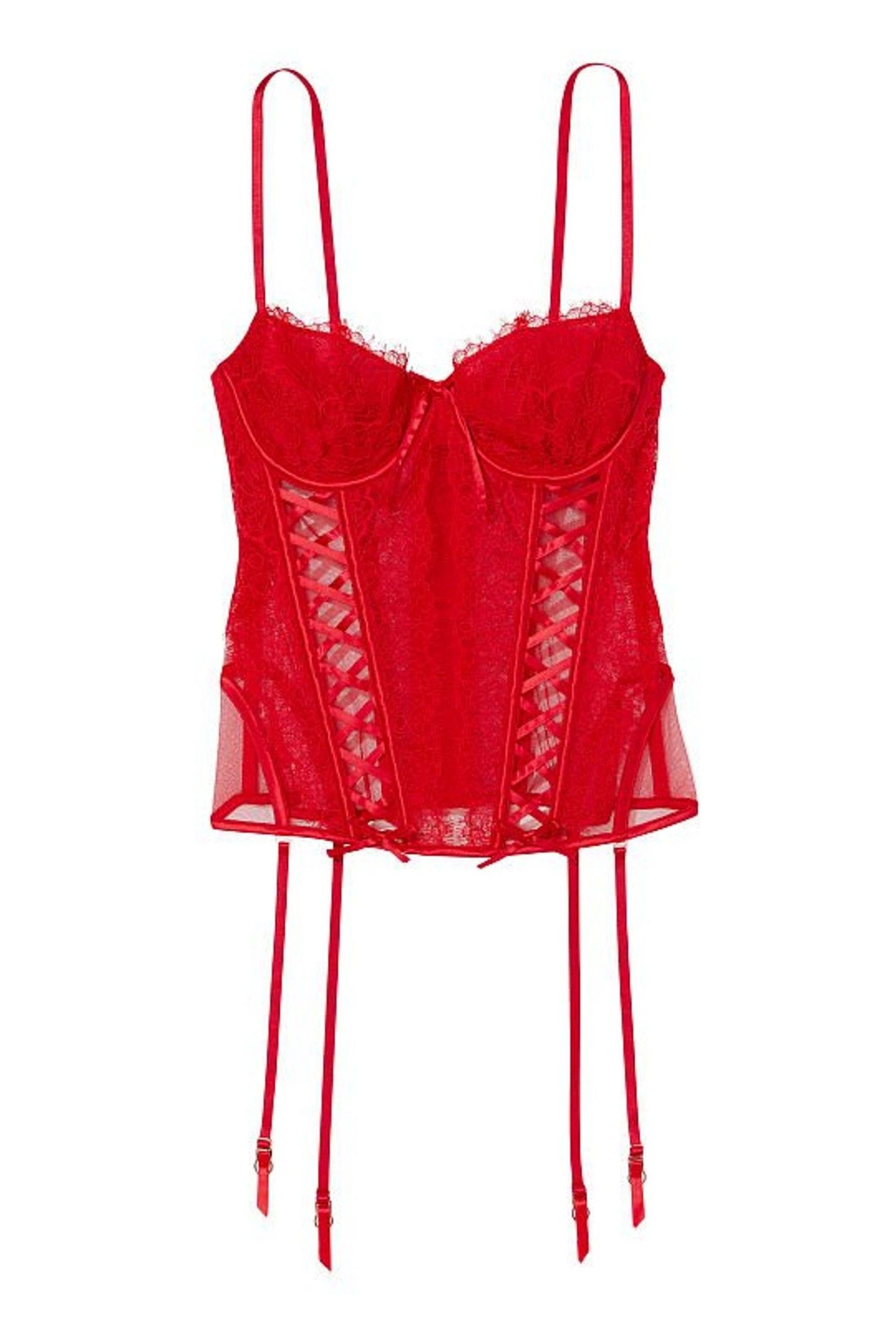 Buy Victoria's Secret Lace Lightly Lined Corset Bra Top from the