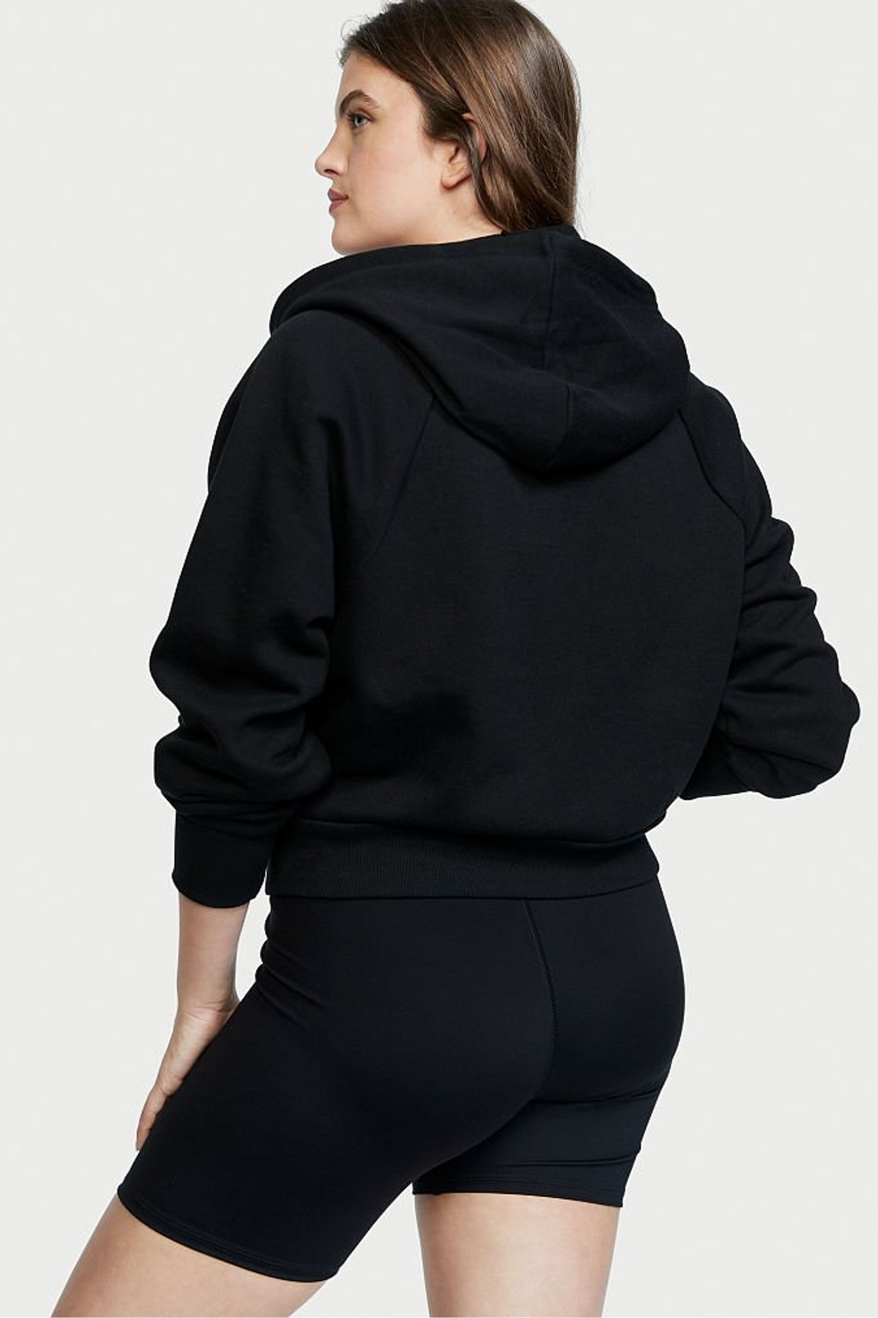 Buy Victoria's Secret Cotton Fleece Half Zip Hoodie from the Victoria's