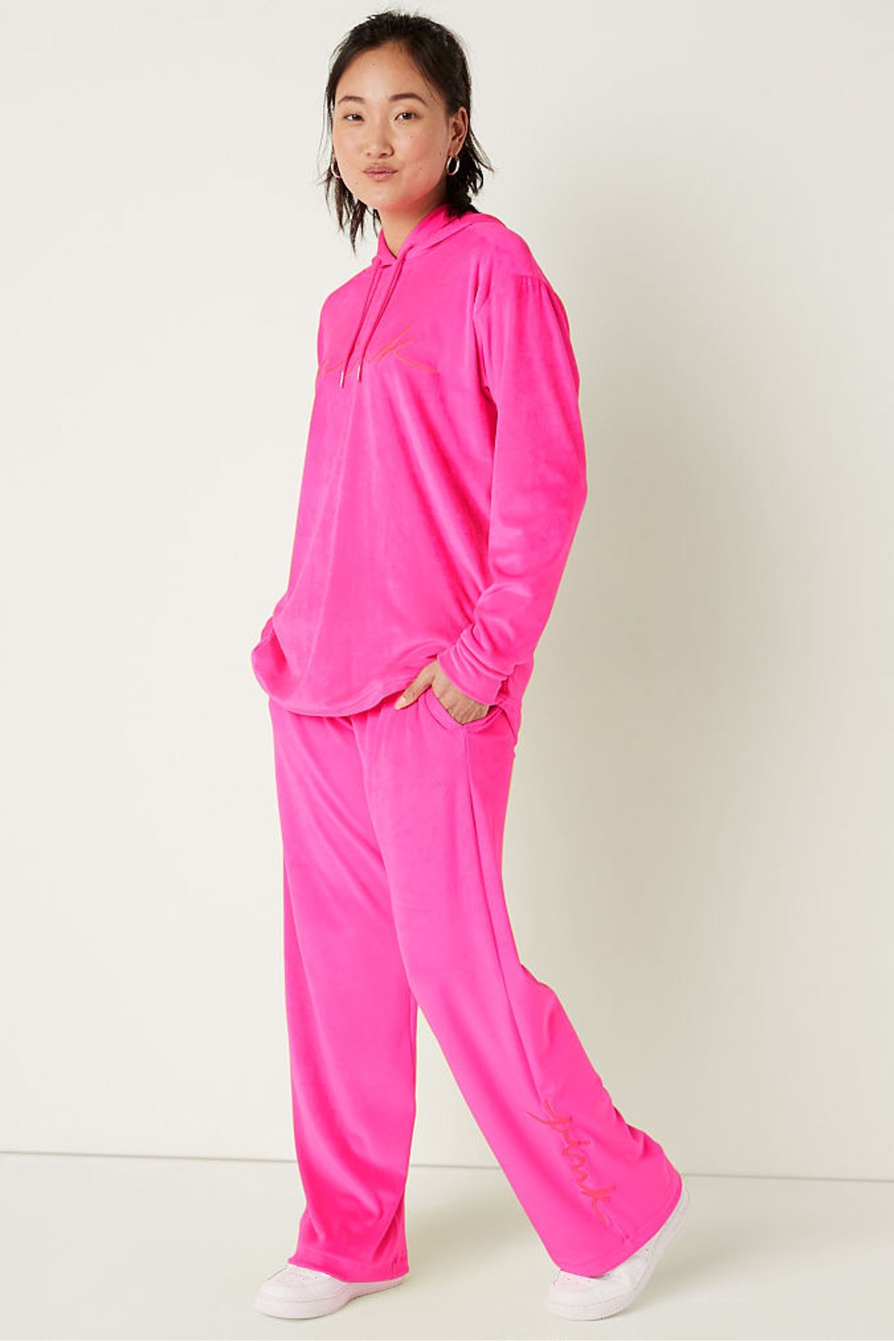 Victoria's Secret PINK Velour Wide Leg Lounge Jogger Victoria's