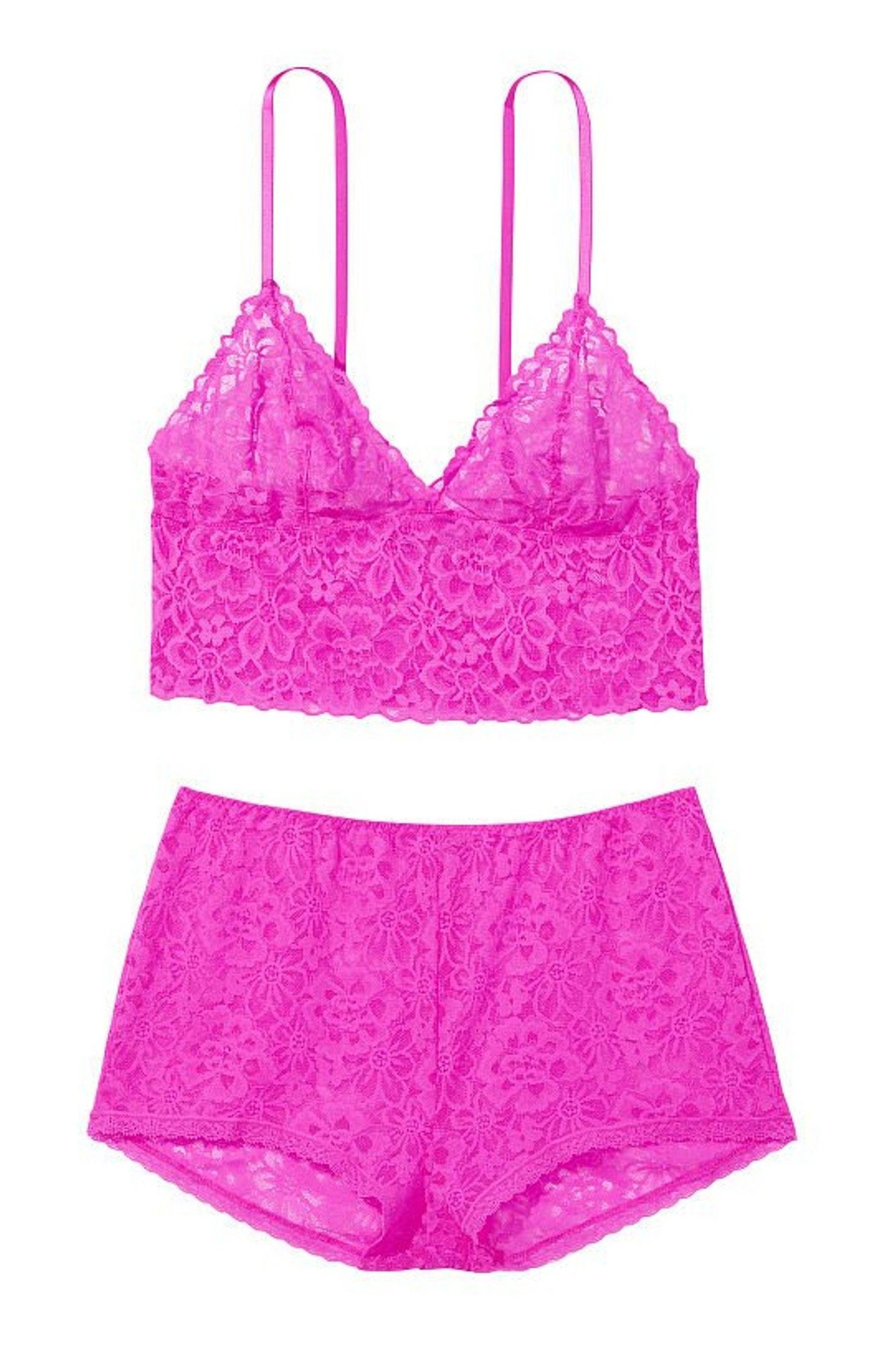 Victoria's Secret Lacie Cropped Cami Boyshort Set Victoria's Secret