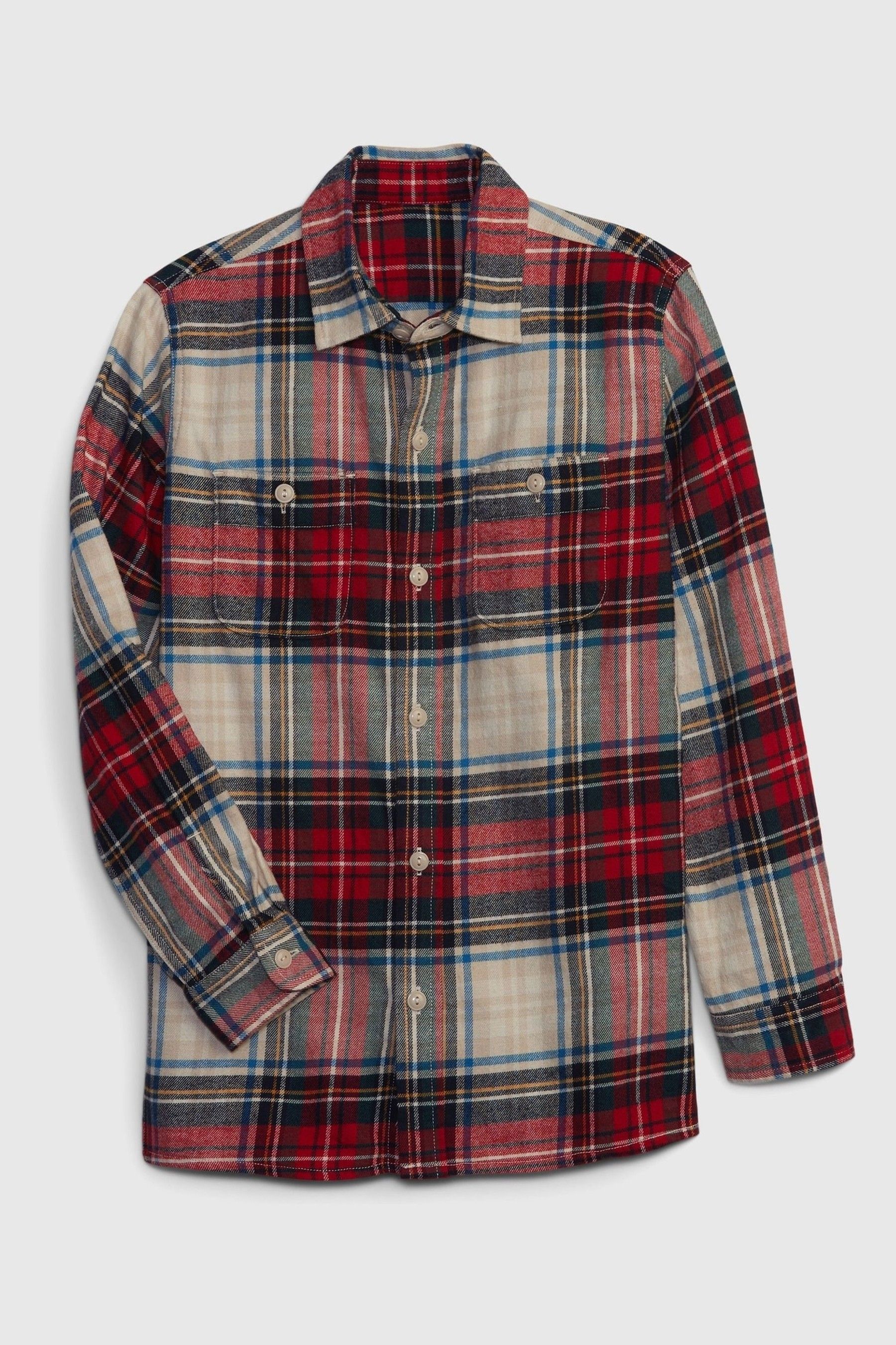 Buy Gap Organic Cotton Long Sleeve Flannel Shirt from the Gap online shop