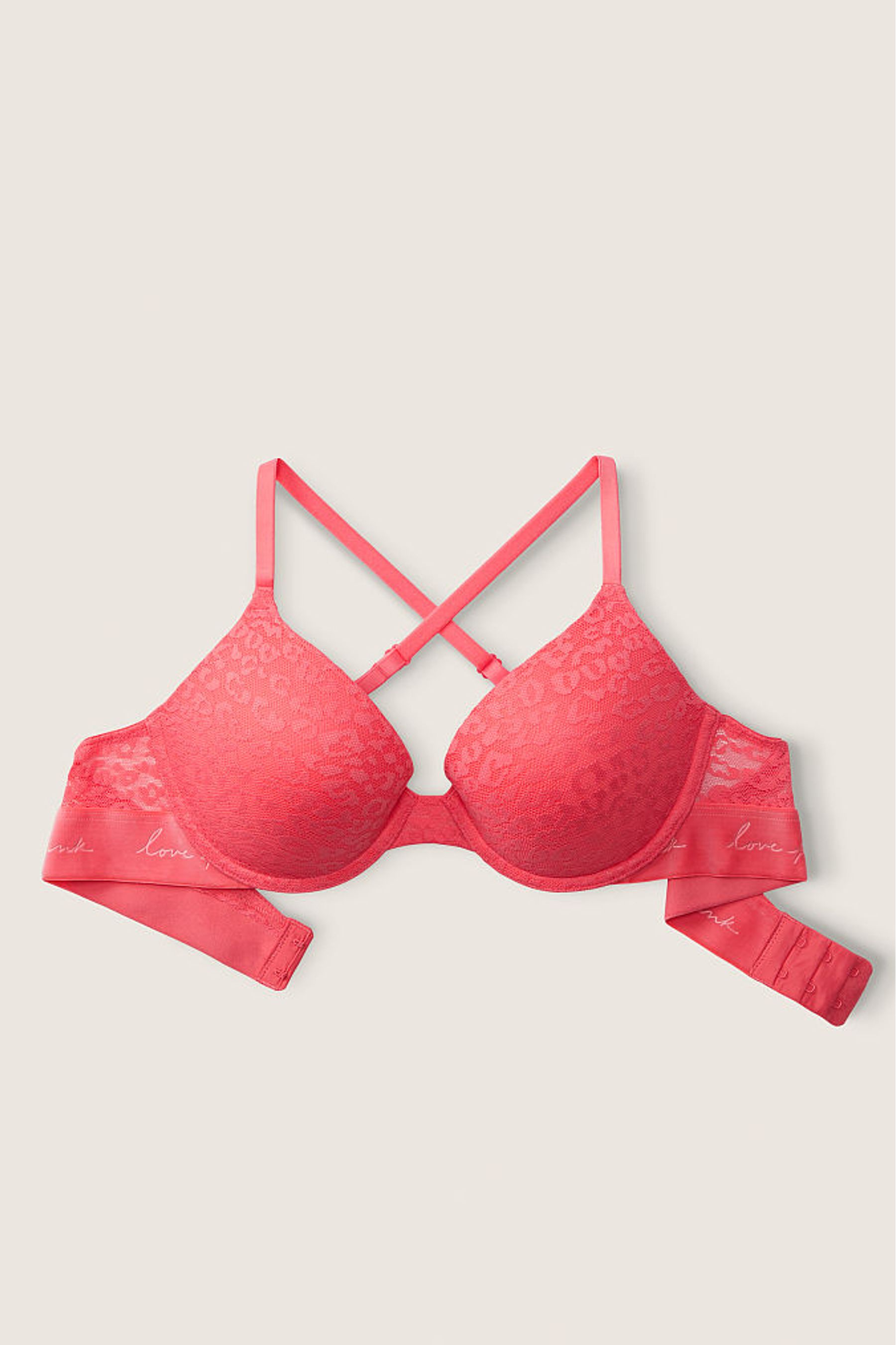 Buy Victoria's Secret PINK Lace Lightly Lined T-Shirt Bra from the ...