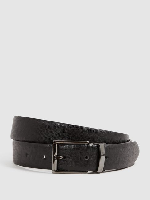 Reiss Black/Brown Ricky Reversible Leather Belt