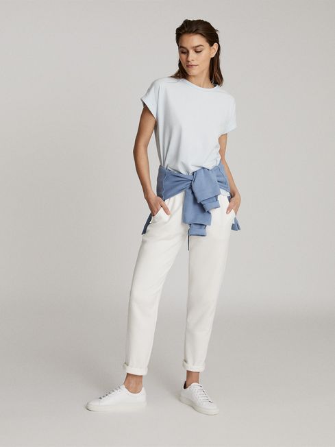 Reiss Blue Tereza Cotton-jersey T-shirt