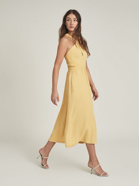 yellow reiss dress