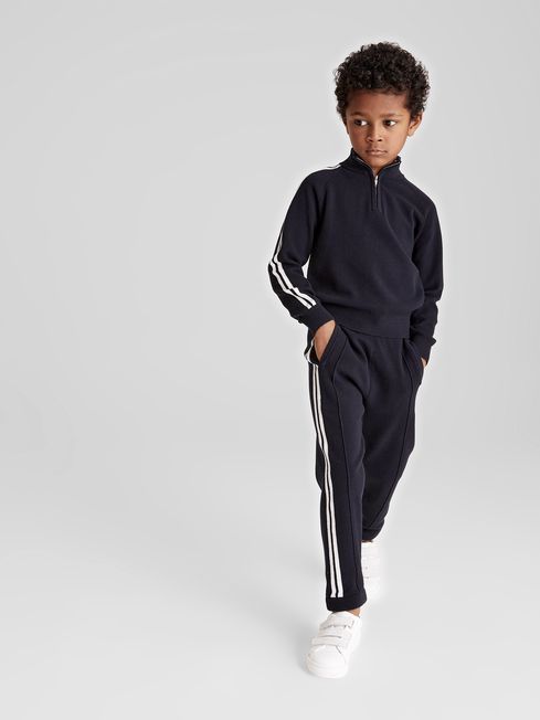 Reiss Navy Miles Junior Side Stripe Joggers