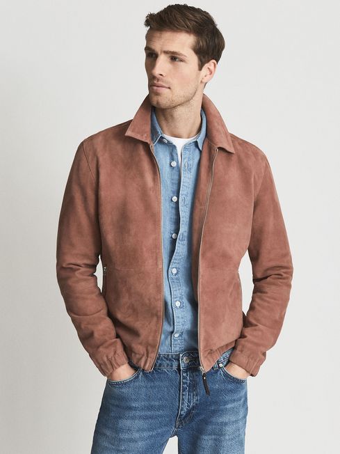Reiss aries suede jacket hot sale