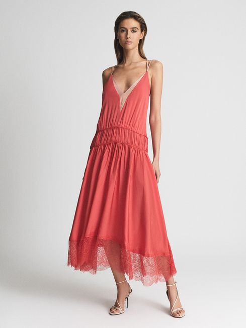 Reiss new arrivals coral dress
