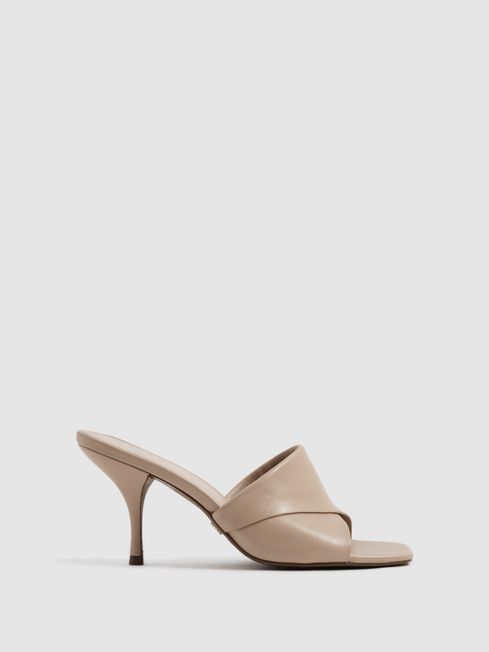 Reiss Nude Beaumont Folded Mules