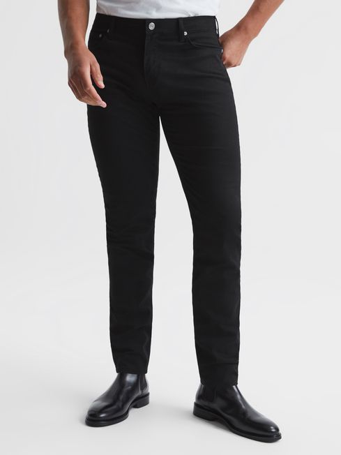 Reiss Black Kalkan Five Pocket Slim Fit Trousers