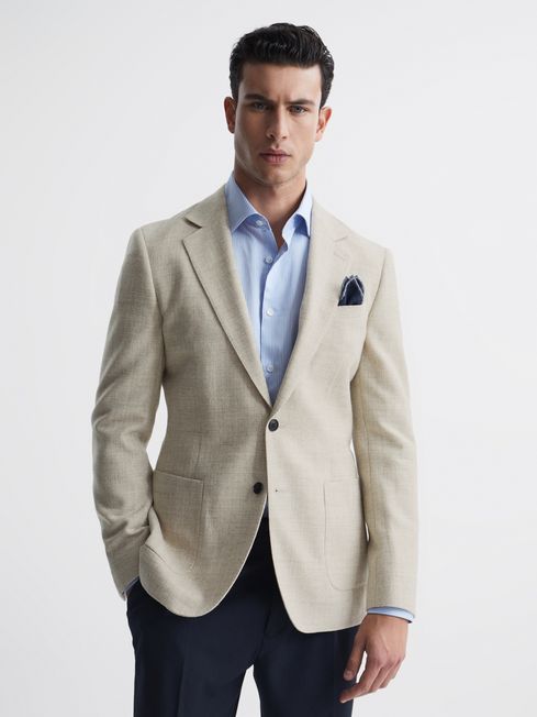 Reiss Attire Slim Fit Textured Wool Blend Blazer REISS