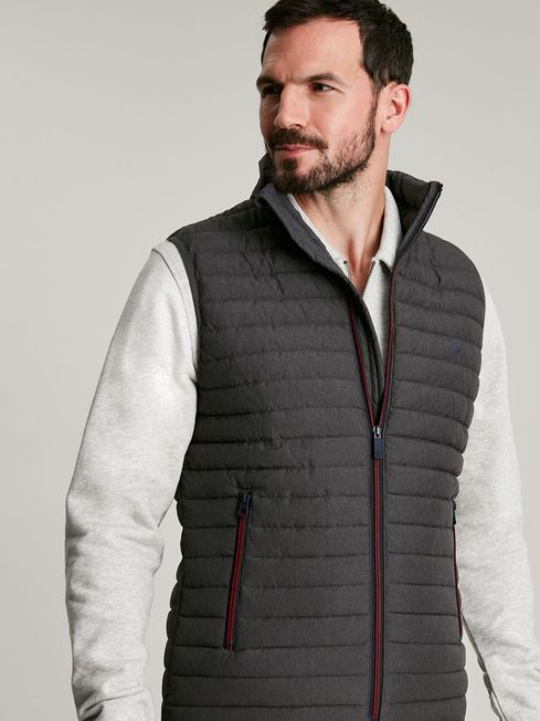 Buy Joules Grey SNUG GILET Family Packable Puffer Gilet from the Joules ...