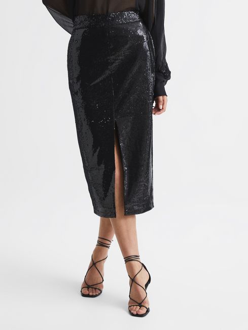 Reiss Dakota Sequin Pencil Skirt REISS