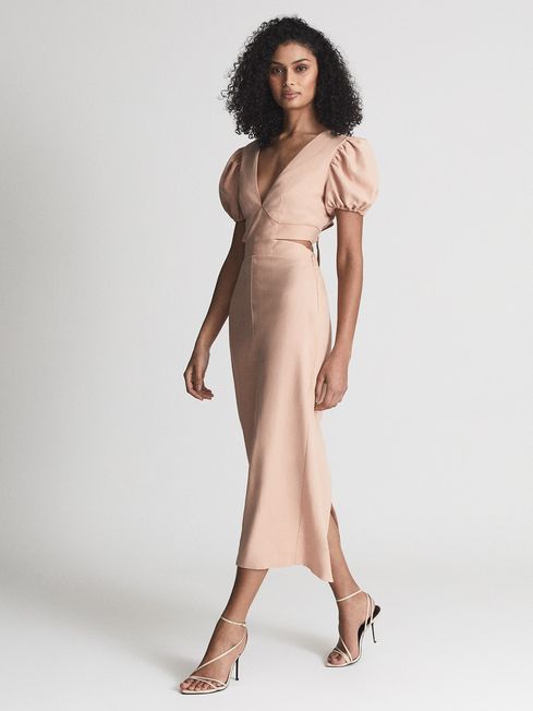 Reiss peach dress 2025