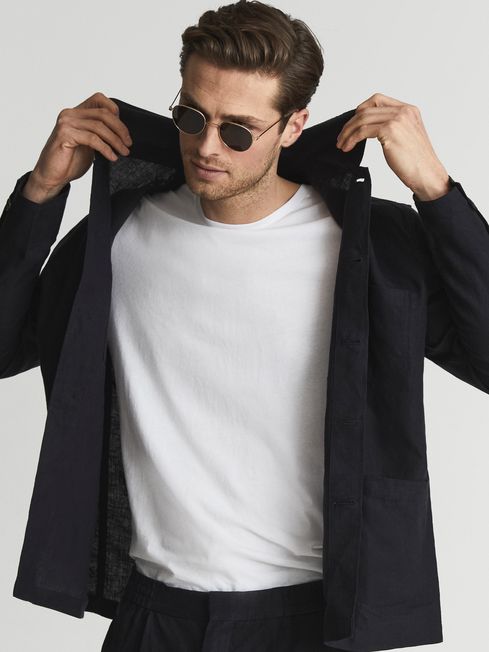 Linen workers hotsell jacket