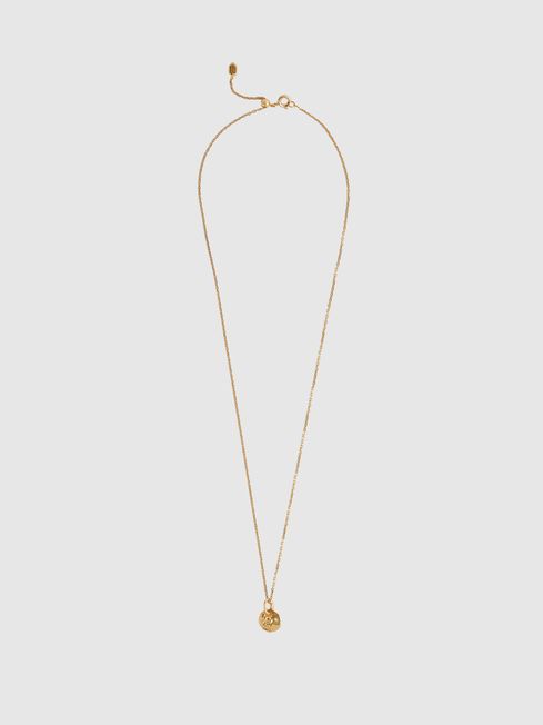 Reiss Gold Aspen Maria Black Necklace