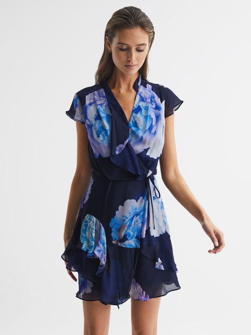 Reiss Macey Floral Print Wrap Dress - REISS