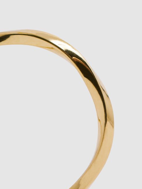 Reiss Gold Sadie Maria Black Ring