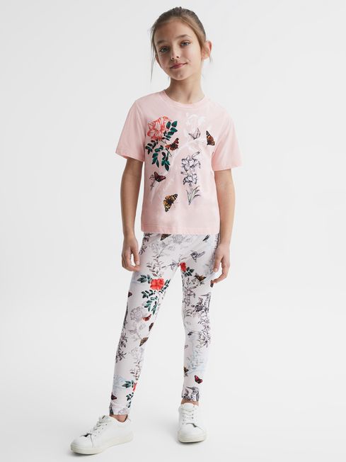 Reiss Mahlia Printed Set T Shirt and Leggings REISS